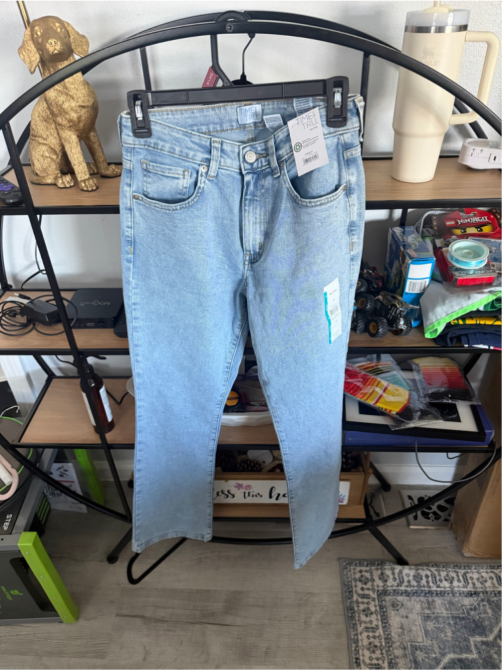 Women's Time and Tru Mid-Rise Straight Leg Jeans Blue Size 10
